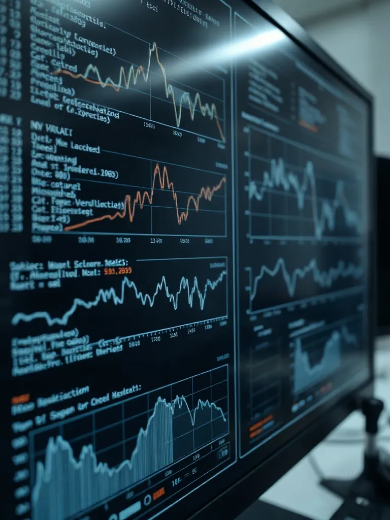 A detailed technical close-up of a computer screen showing c